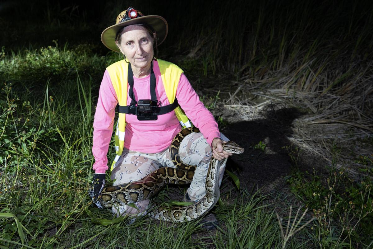 She’s one of Florida’s most lethal python hunters