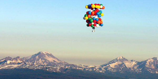 The time a truck driver flew to 16,000 feet in a lawn chair