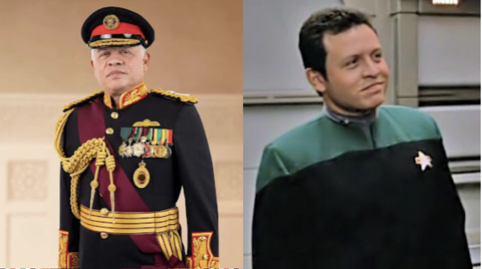 The King of Jordan once played an officer on Star Trek
