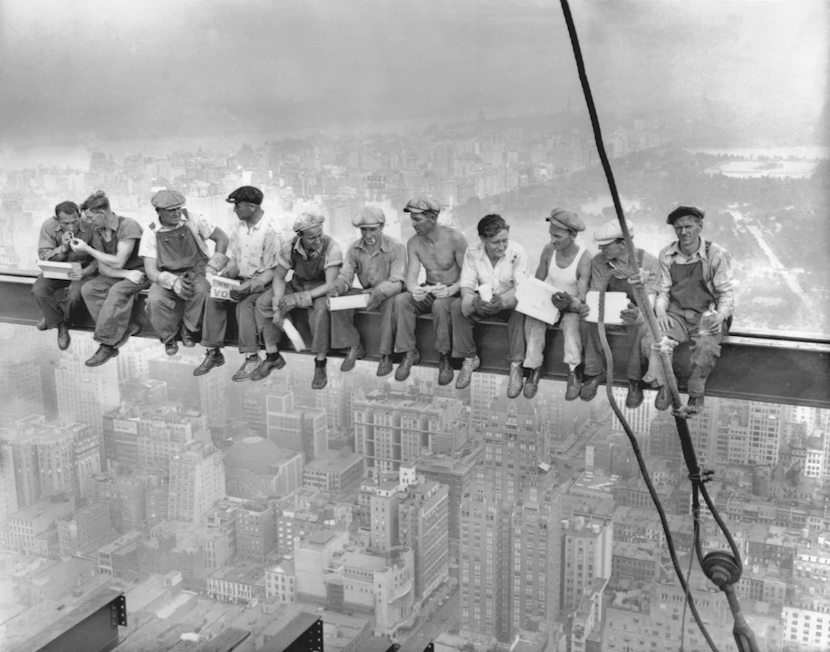 An iconic photo of American workers is not what it seems